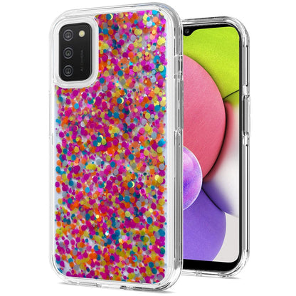 For iPhone 14 Pro (6.1") Colorful Glitter Bling Sparkle Epoxy Glittering Shining Hybrid Hard PC TPU Shockproof  Phone Case Cover