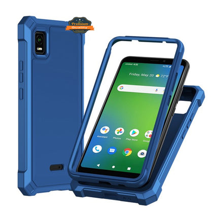 For Cricket Vision Plus 2022 Hybrid 2in1 Front Bumper Frame Cover Square Edge Shockproof Soft TPU + Hard PC Anti-Slip  Phone Case Cover