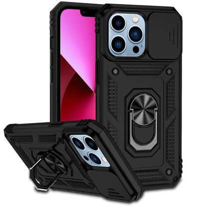 For Apple iPhone 14 Pro Max (6.7") Case with Stand, Camera Protection & 360° Rotate Ring Kickstand, Shockproof Bumper  Phone Case Cover