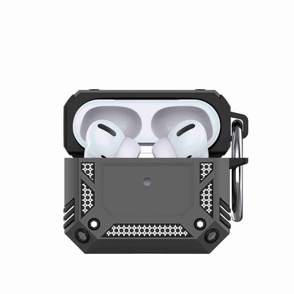 For Apple AirPods 2 & 1 Sturdy Shockproof Protective Hybrid Durable Armor with Wireless Charging, Carabiner Keychain Case Cover