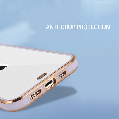For Apple iPhone 13 /Pro Max Hybrid PC Bumper Plating with Raised Camera Protection Shockproof Slim Frame TPU Protective  Phone Case Cover