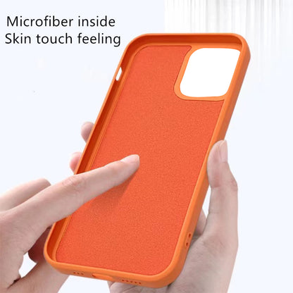 For Apple iPhone 14 /Plus Pro Max Liquid Silicone Hybrid Gel Soft Rubber with Microfiber Lining Shockproof Flexible TPU Anti-Drop  Phone Case Cover
