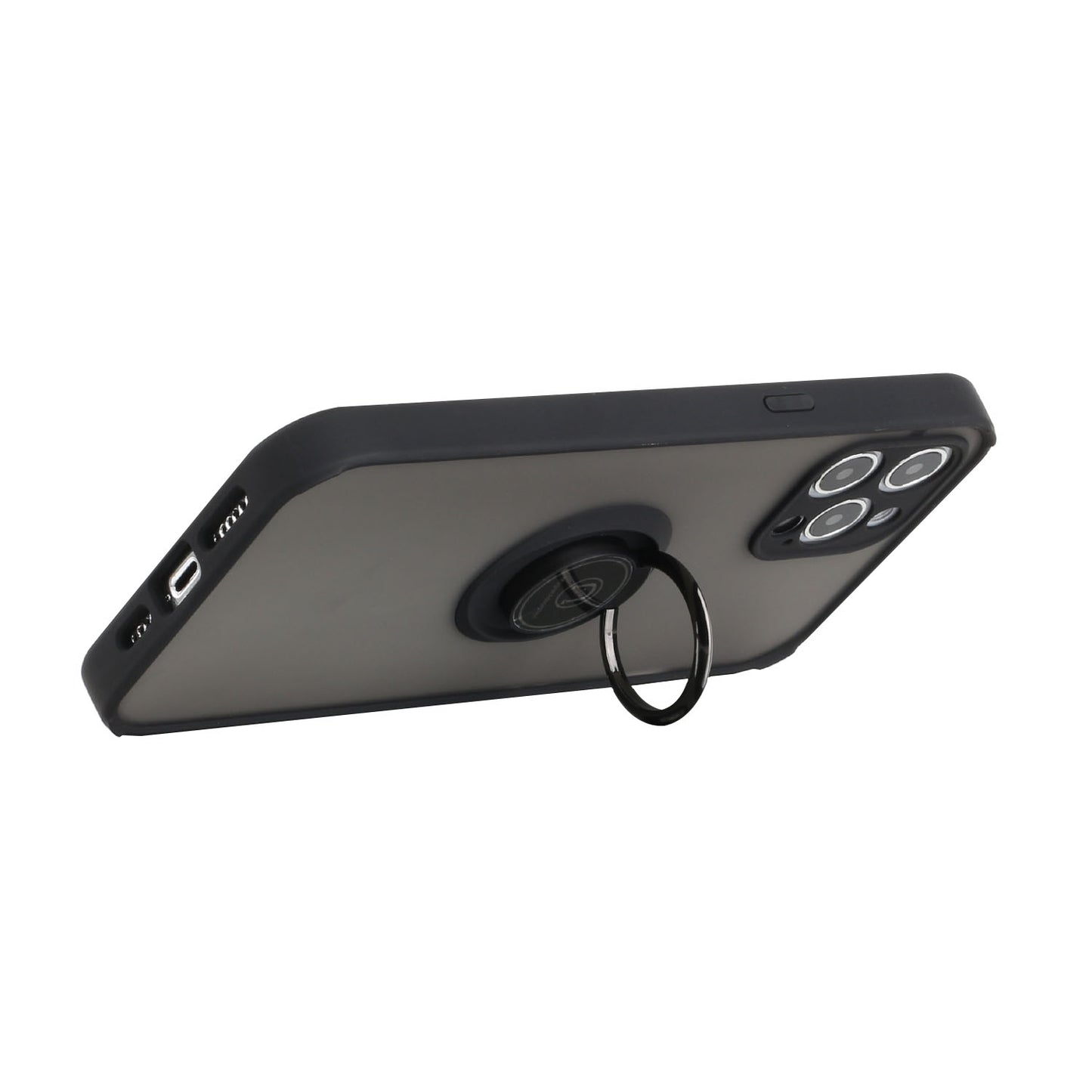 For Apple iPhone 14 Pro (6.1") Hybrid Protective TPU Shockproof with 360° Rotation Ring Metal Stand & Covered Camera  Phone Case Cover