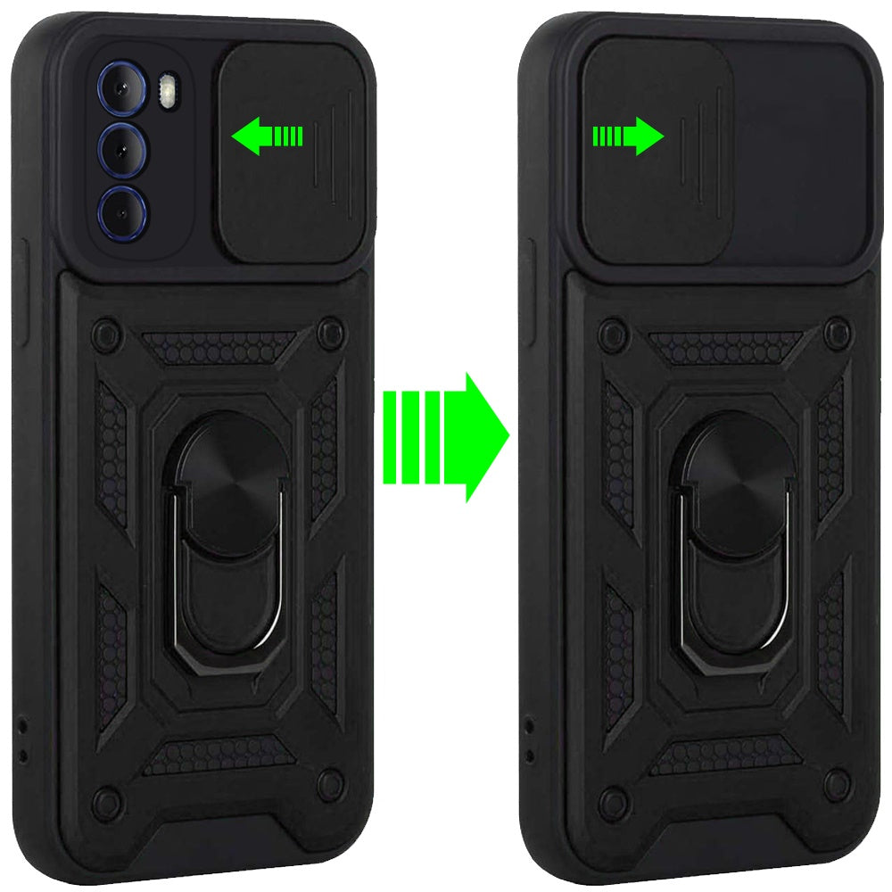 For Motorola Moto G Stylus 5G 2022 Hybrid Cases with Camera Lens Cover and Ring Holder Kickstand Rugged Dual Layer Hard  Phone Case Cover
