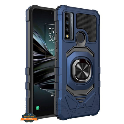 For Wiko Voix Premium Hybrid Magnetic Car Mount Ring Kickstand Stand Holder Armor Protective [Military Grade]  Phone Case Cover