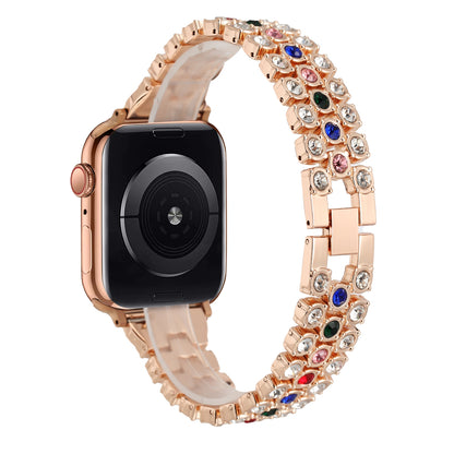 For Apple Watch Size 42/44/45mm Jewelry Diamonds Replacement Bracelet Band Strap Hybrid Wristbands Buckle for iWatch Series 7/SE/6/5/4/3/2/1