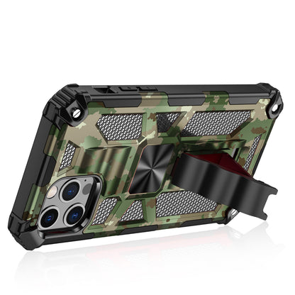 For Apple iPhone 14 Plus (6.7") Heavy Duty Hybrid Camouflage Fold Slide Kickstand [Military Grade] Rugged Protective  Phone Case Cover