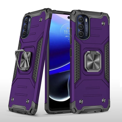 For Motorola Moto G Stylus 5G 2022 Armor Hybrid with Ring Holder Kickstand Shockproof TPU Heavy-Duty Rugged Dual Layer  Phone Case Cover