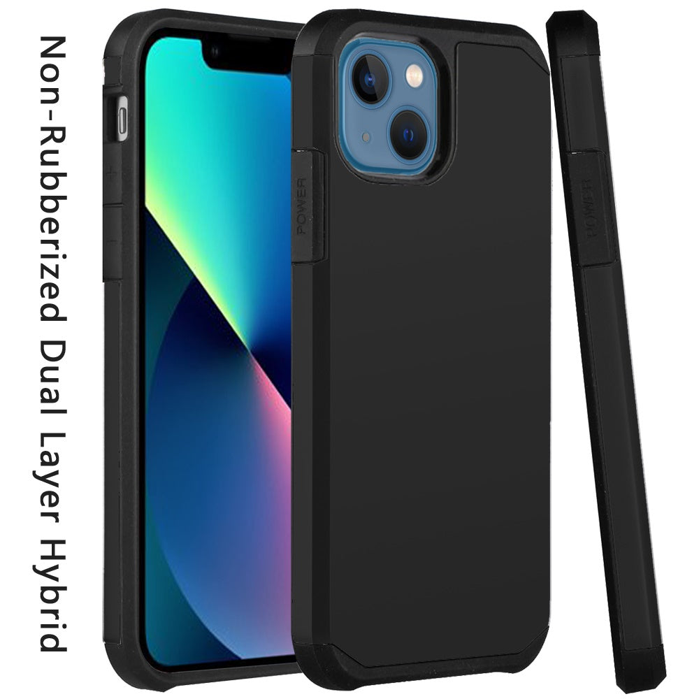 For Apple iPhone 13 /Pro Max Hybrid Dual Layer Armor Hard PC Soft TPU Rubberized Armor Shock Absorption Ultra Slim Fit  Phone Case Cover