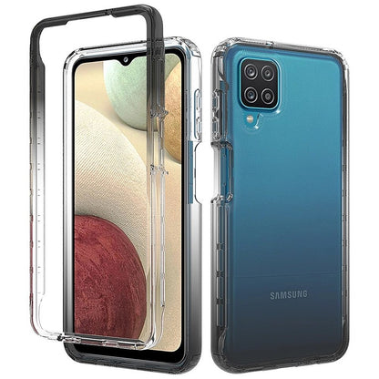 For Motorola Edge 2021 Dual Layer Hybrid Clear Gradient Two Tone Transparent Shockproof Rubber TPU Hard Protective Frame  Phone Case Cover