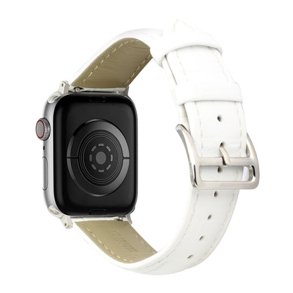 For Apple Watch Size 38/40/41mm Genuine Leather Replacement Band Strap Hybrid Wristbands Design Gold Buckle for iWatch Series 7/SE/6/5/4/3/2/1  Phone Case Cover