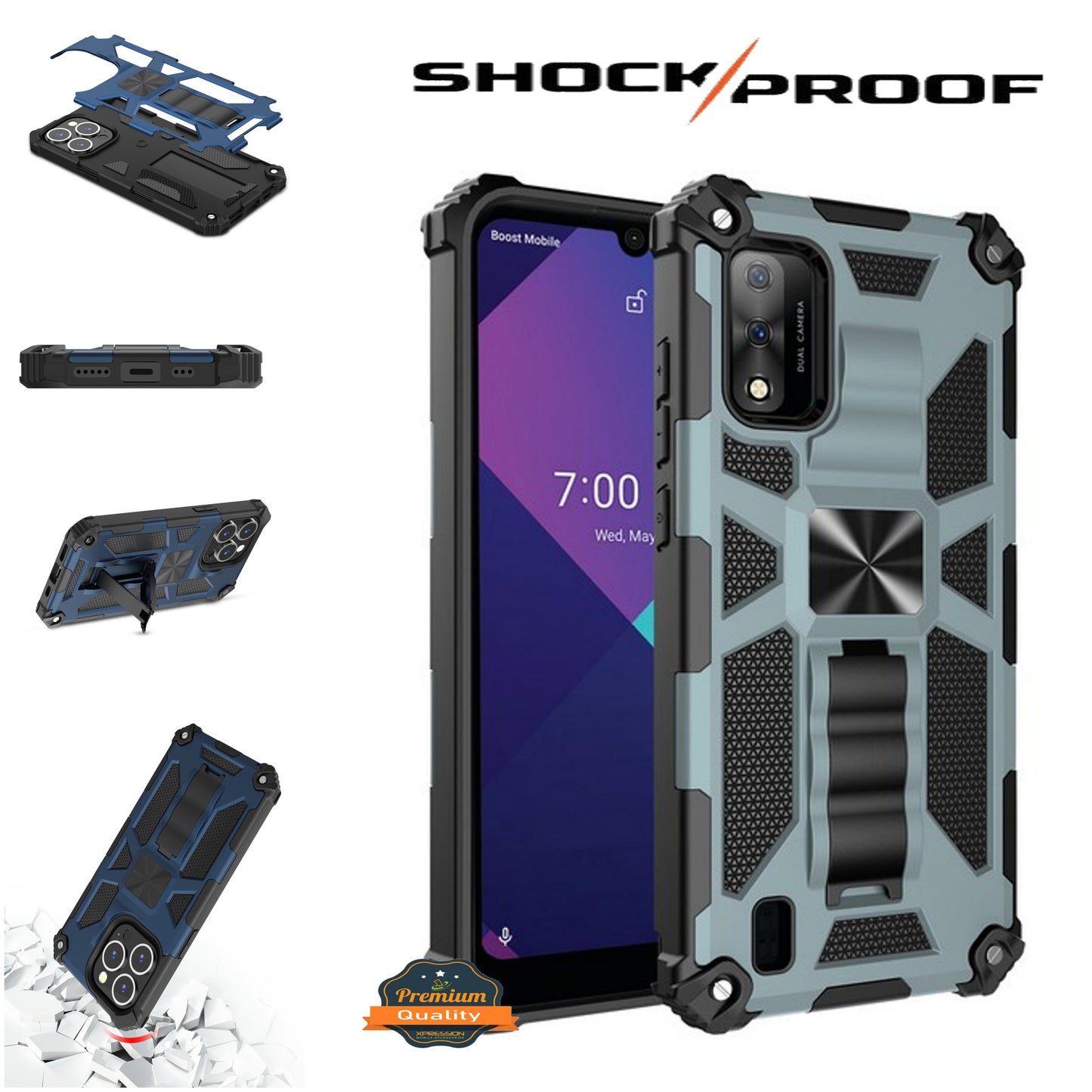 For Motorola Moto G Stylus 5G 2021 Built in Magnetic Kickstand, Military Hybrid Bumper Heavy Duty Dual Layers Rugged  Phone Case Cover