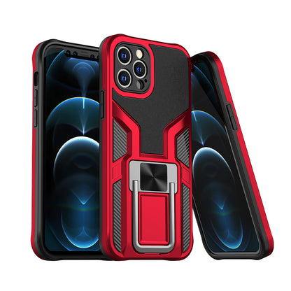 For Apple iPhone 12 Pro Max (6.7") Shockproof [Military-Grade] with Metal Magnetic Kickstand, Hybrid Rugged TPU Heavy Duty  Phone Case Cover