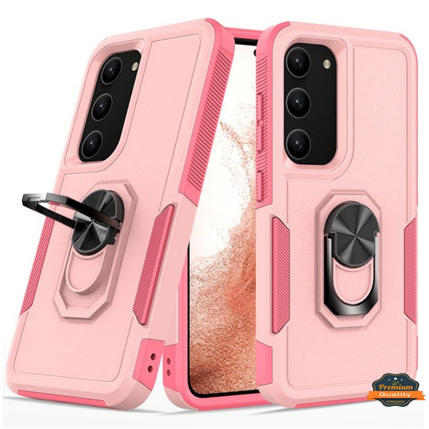 For Motorola Moto G 5G 2023 Shockproof Hybrid Dual Layer PC + TPU with Ring Stand Metal Kickstand Heavy Duty Armor  Phone Case Cover
