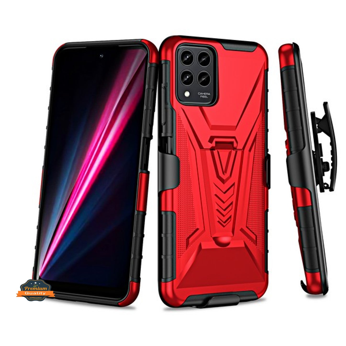 For Nokia G400 Swivel Belt Clip Holster with Built-in Kickstand, Heavy Duty Hybrid 3in1 Shockproof Defender  Phone Case Cover