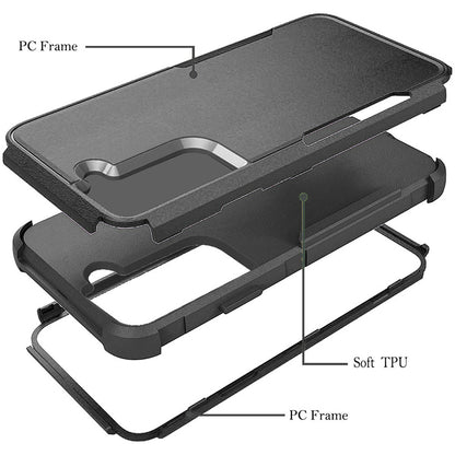 For Apple iPhone XR Hybrid Rugged Hard Shockproof Drop-Proof Protection, Military Grade 2in1 Hard PC Heavy-Duty Armor Black Phone Case Cover