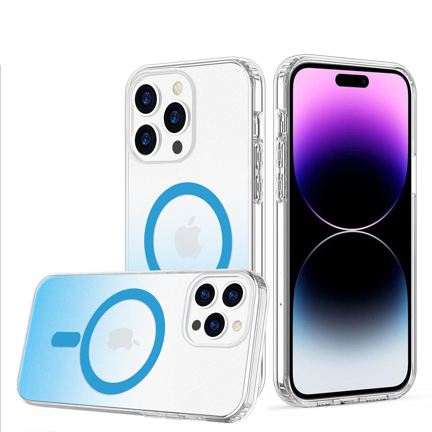 For Apple iPhone 14 /Plus Pro Max Hybrid IMD Frosted Two Tone with MagSafe Magnetic Wireless Charging Slim Hard PC  Phone Case Cover