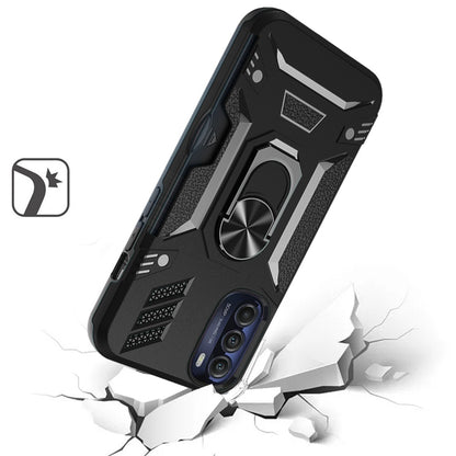 For Motorola Moto G Stylus 5G 2022 Wallet Case Hybrid Ring Stand with Invisible Credit Card Holder Heavy Duty Shockproof  Phone Case Cover