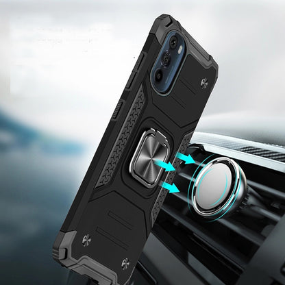 For Motorola Edge+ 2022 /Edge Plus Armor Hybrid with Ring Holder Kickstand Shockproof Heavy-Duty Durable Dual Layer  Phone Case Cover