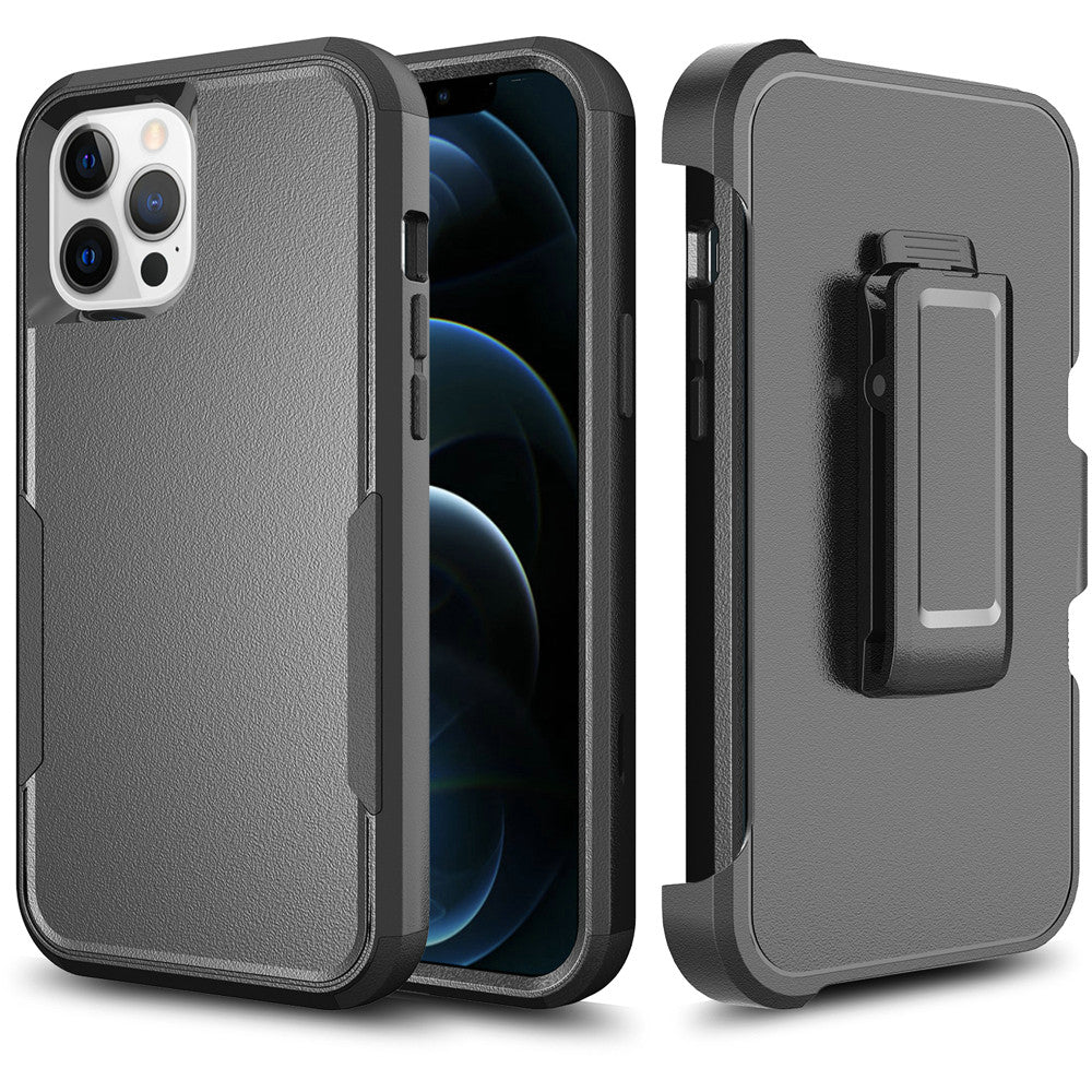 For Apple iPhone SE 2022 /SE 2020/8/7 Hybrid Rugged Shockproof 3-Layer Military Tough with Swivel Belt Clip Kickstand & Holster  Phone Case Cover