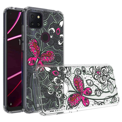 For Samsung Galaxy A53 5G Cases Pattern Design Ultra Thin Clear Hybrid Rubber Gummy TPU Grip + Hard PC Back Shockproof  Phone Case Cover