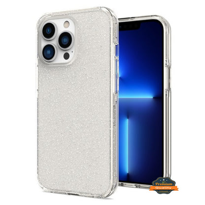 For Apple iPhone 13 /Pro Max Mini Glitter Sparkle Bling Shiny Thin Slim Hybrid Shockproof Rubber Silicone Soft TPU Gel Protective  Phone Case Cover