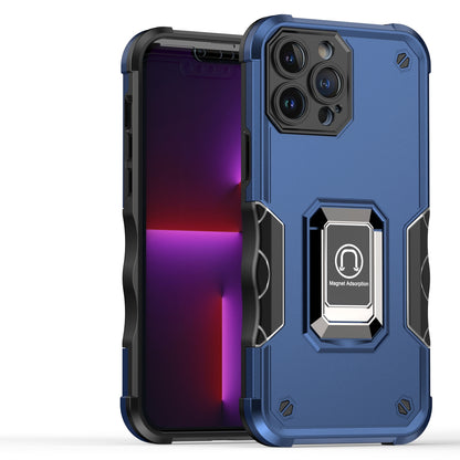 For Apple iPhone 13 Pro Max Hybrid Cases with Magnetic Ring Holder Stand Kickstand Heavy Duty Rugged Silicone Shockproof  Phone Case Cover