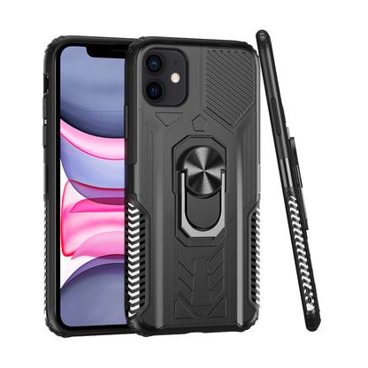 For Apple iPhone 8 Plus/7 Plus/6 6S Plus Military Grade Hybrid Heavy Duty 2 in 1 Hard PC and Silicone with Ring Stand Holder  Phone Case Cover