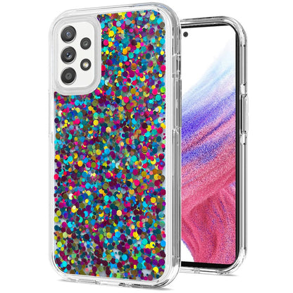 For Samsung Galaxy A53 5G Colorful Glitter Bling Sparkle Epoxy Glittering Shining Hybrid Hard Silicone Shockproof  Phone Case Cover
