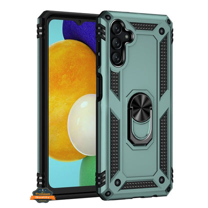 For Samsung Galaxy A13 5G Shockproof Hybrid Dual Layer PC + TPU with Ring Stand Metal Kickstand Heavy Duty Rugged Armor Shell  Phone Case Cover