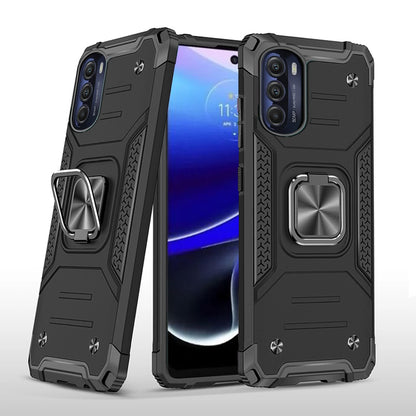 For Motorola Moto G Stylus 5G 2022 Armor Hybrid with Ring Holder Kickstand Shockproof TPU Heavy-Duty Rugged Dual Layer  Phone Case Cover