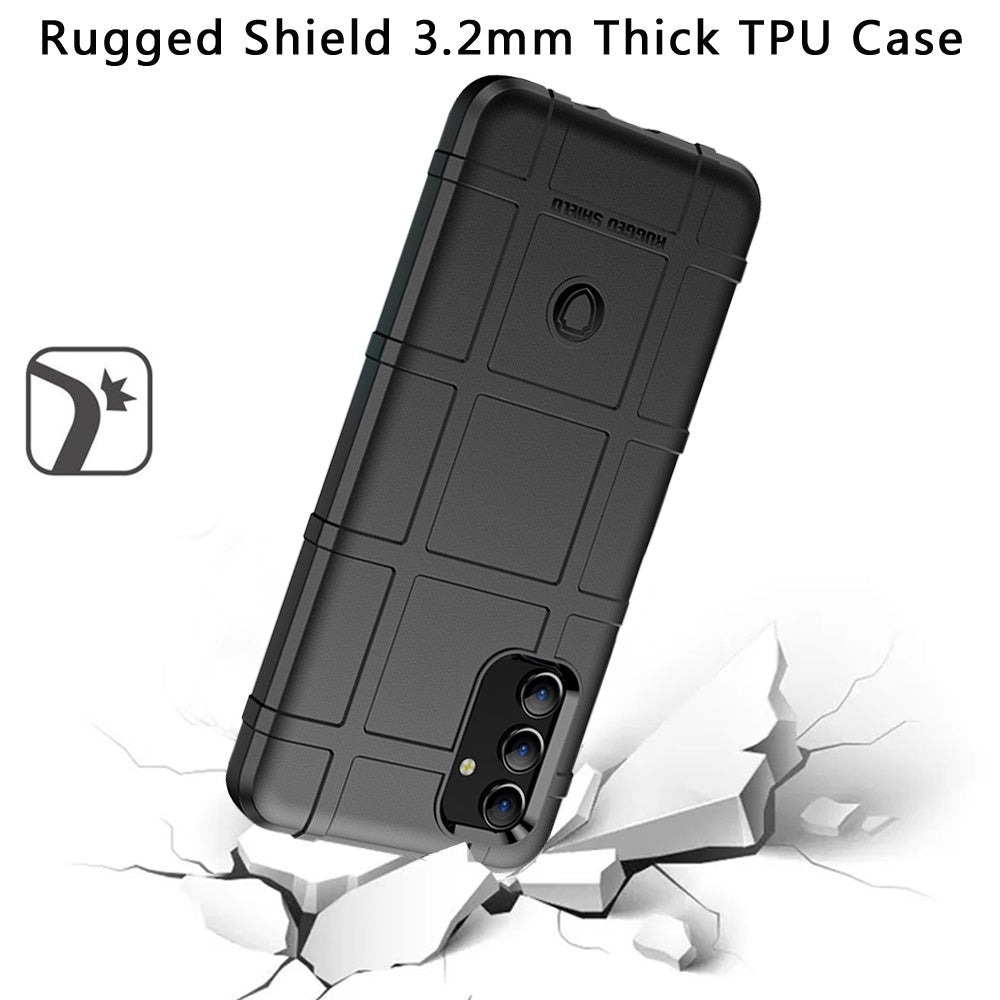 For Google Pixel 7 Pro Rugged Shield Hybrid TPU 3.2mm Thick Rough Armor Tactical Matte Grip Silicone Texture Anti-Drop Black Phone Case Cover