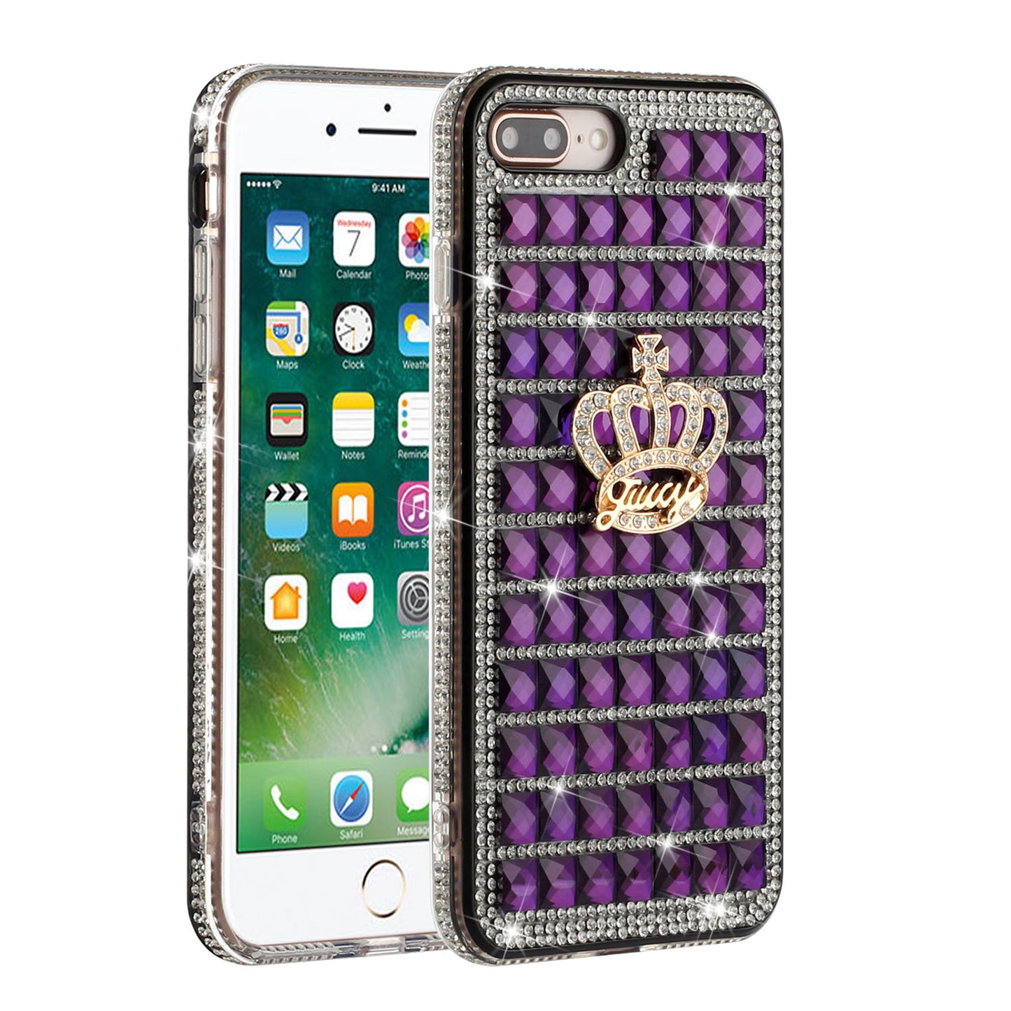 For Apple iPhone 8 Plus/7 Plus/6 Plus/6s Plus Fashion Luxury 3D Bling Diamonds Rhinestone Jeweled Ornament Shiny Crystal  Phone Case Cover