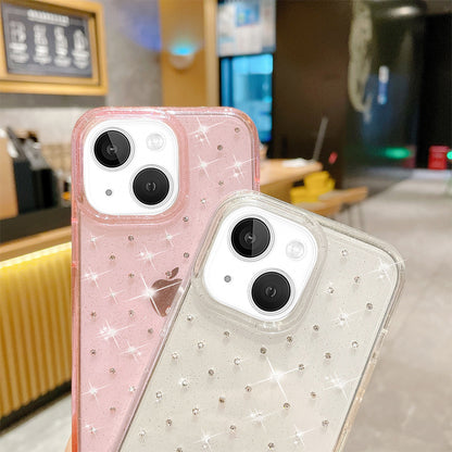 For Apple iPhone 14 /Pro Max Clarity Diamond Bling Sparkle Hybrid Hard PC Shell & Soft TPU Shock-Absorption Bumper  Phone Case Cover