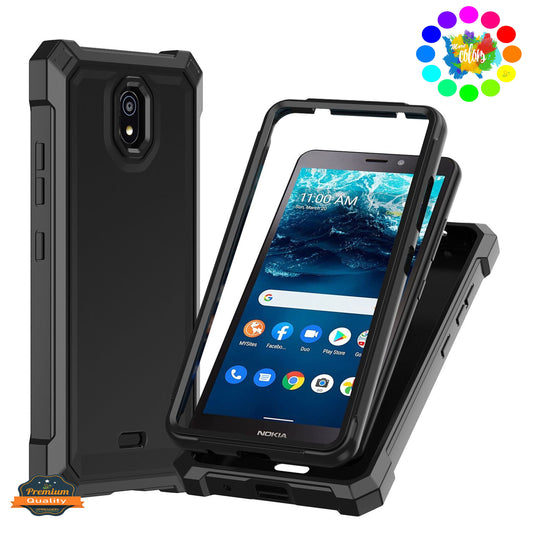 For AT&T Maestro 3 Matte Finish Hybrid Thick Shell Guard Shockproof Dual Layer Hard PC + TPU Bumper Frame Armor  Phone Case Cover