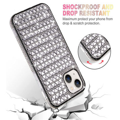 For Samsung Galaxy A13 5G Diamonds Sparkle 3D Crystal Glitter Bling Shiny Rhinestone Hybrid Bumper Hard Protective  Phone Case Cover