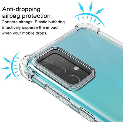 For Samsung Galaxy A03S HD Crystal Clear Hybrid PC+TPU [Four-Corner Protective] Rubber Shockproof Gel Bumper Transparent Clear Phone Case Cover