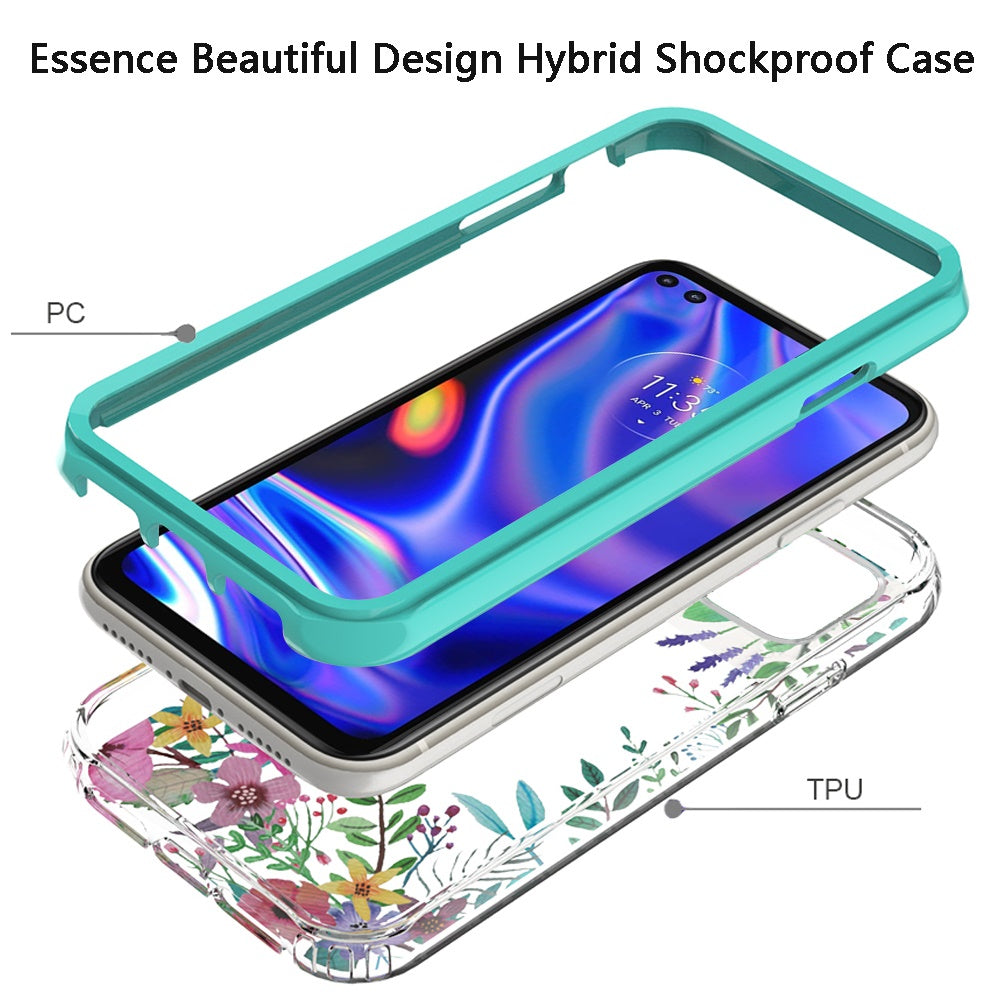 For Motorola Moto G Pure Beautiful Design 3 in 1 Hybrid Triple Layer Armor Hard Plastic Rubber TPU Shockproof Protective Frame  Phone Case Cover