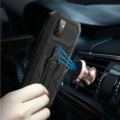 For Motorola Moto G Stylus 2021 5G Version Heavy Duty Dual Layers Hybrid Shockproof Shell with Built in Metal Clip Holder & Kickstand  Phone Case Cover