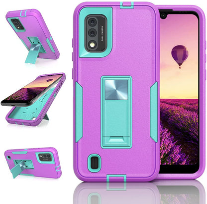 For Apple iPhone 14 (6.1") Military Grade Full-Body Rugged with Kickstand Hybrid Heavy Duty Support Car Mount Holder  Phone Case Cover