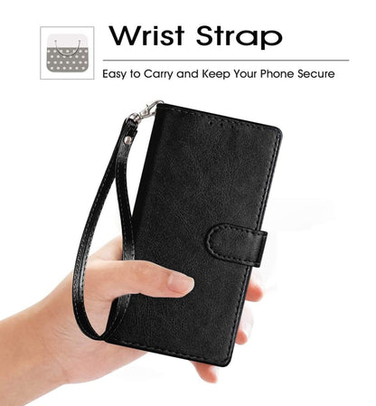 For Samsung Galaxy A12 5G Luxury Leather Wallet Case with Credit Card Holder Storage Lanyard Kickstand & Magnetic Flip  Phone Case Cover