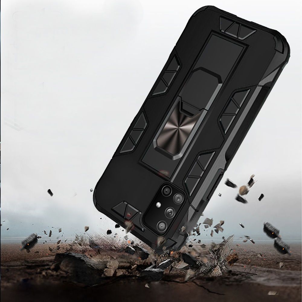 For Samsung Galaxy A02S Hybrid Magnetic Slide Ring Stand fit Car Mount Grip Holder Full Body Heavy Duty Rugged Military Grade  Phone Case Cover