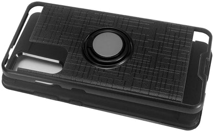 For Samsung Galaxy A03S Hybrid 360° Ring Armor Shockproof Dual Layers Holder with Ring Stand for Magnetic Car Mount  Phone Case Cover