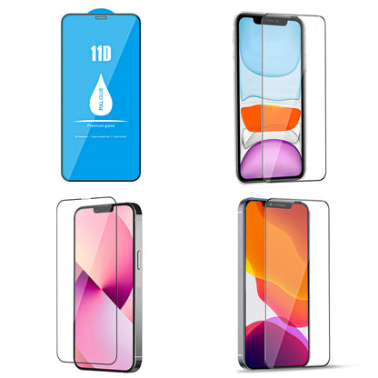 For Apple iPhone 14 Pro Max (6.7") Tempered Glass Screen Protector 11D Full Glue High Grade Alumina Tempered Glass Curved Screen Clear Screen Protector