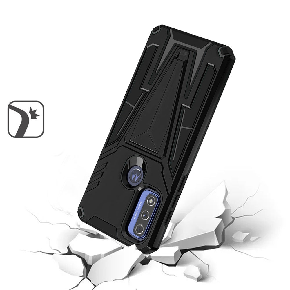 For Motorola Moto G Power 2022 Heavy Duty TPU Hybrid Built-in Kickstand Rugged Shockproof Military Grade Dual Layers  Phone Case Cover