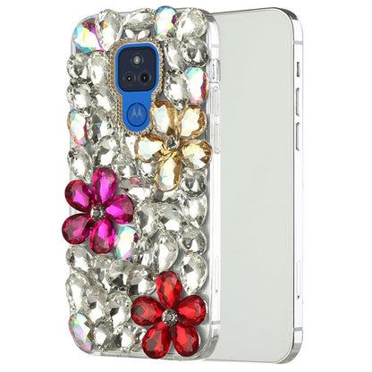 For Apple iPhone SE 3 (2022) SE/8/7 Bling Clear Crystal 3D Full Diamonds Luxury Sparkle Rhinestone Hybrid Gold/ Pink/ Red Phone Case Cover