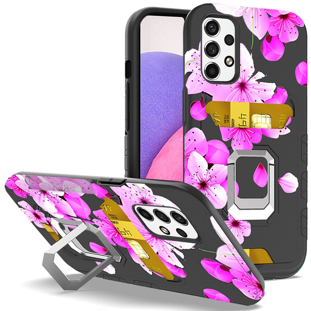 For Samsung Galaxy A33 5G Wallet Case Designed with Credit Card ID Holder & Stand Kickstand Ring Heavy Duty Hybrid Armor  Phone Case Cover