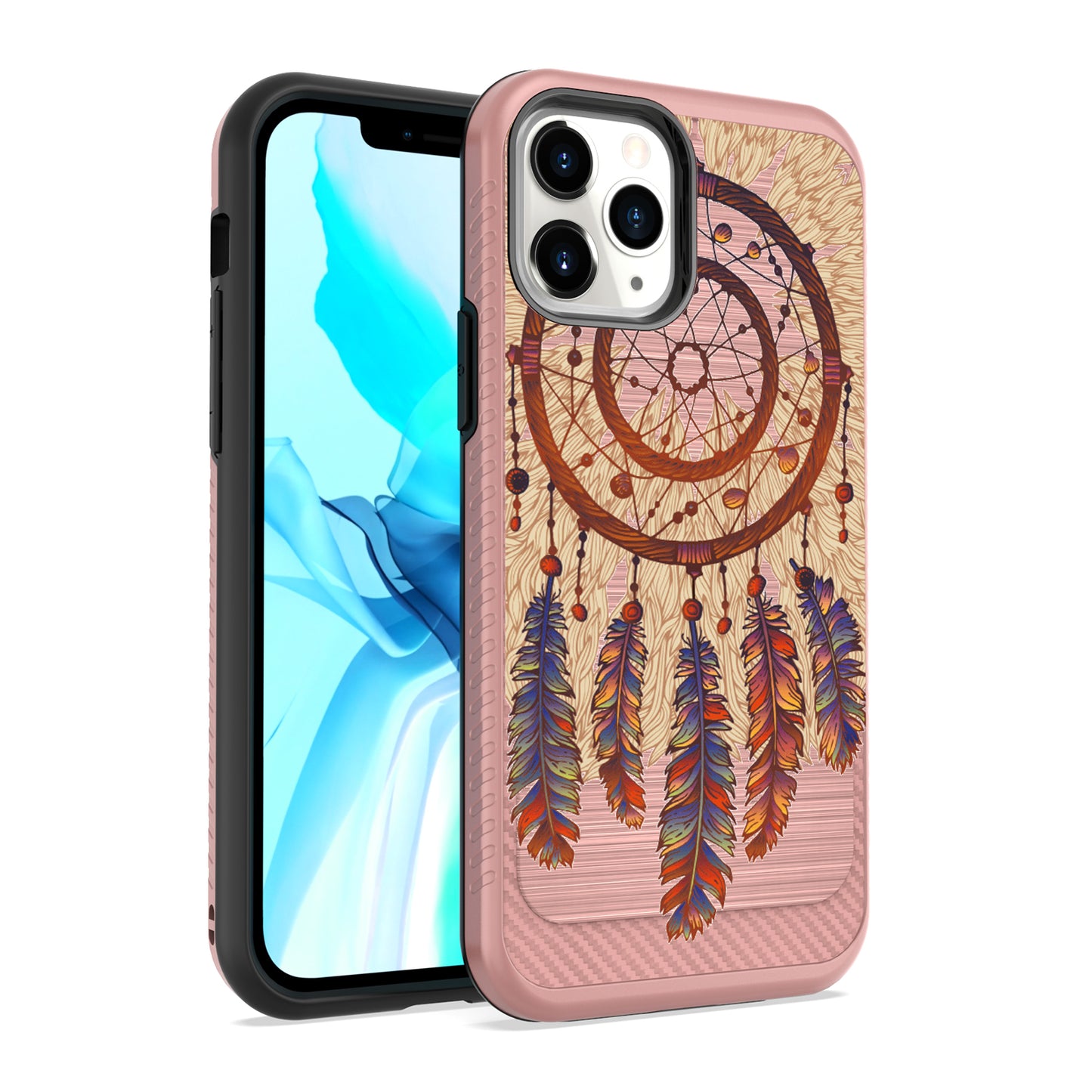 For Cricket Icon 3 (2021) Cute Design Printed Pattern Fashion Brushed Texture Shockproof Dual Layer Hybrid Slim Protective Had PC + TPU Rubber  Phone Case Cover