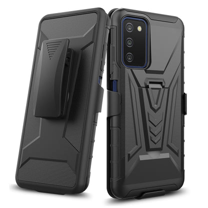 For Apple iPhone 14 Pro Max (6.7") Belt Clip Holster Shockproof with Clip On & Kickstand Heavy Duty 3in1 Hybrid Black Phone Case Cover