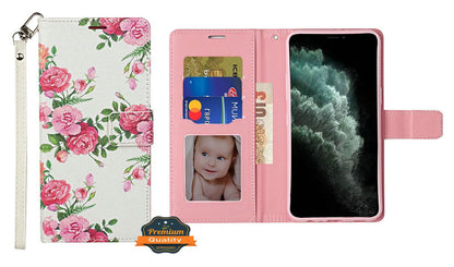 For Samsung Galaxy A02S Wallet Case PU Leather Design Pattern with Credit Card Slot Strap, Stand Magnetic Folio Pouch  Phone Case Cover